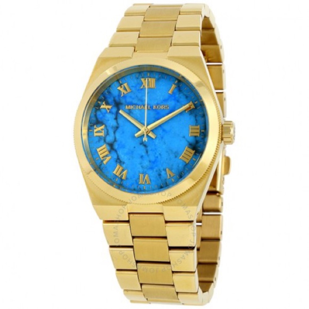 Michael Kors Turquoise Gold Watch